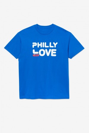 Fila Philly Love Tee Azules Azules | BWNC62438