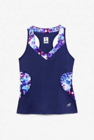 Fila Pickleball Halter Tank Azul Marino Azul Marino | PEMQ25478