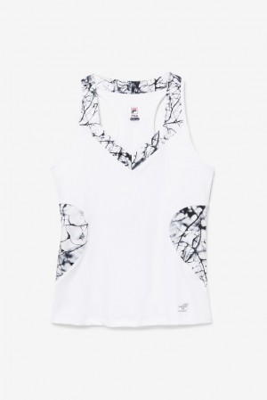 Fila Pickleball Halter Tank Blancas | TRGV05492