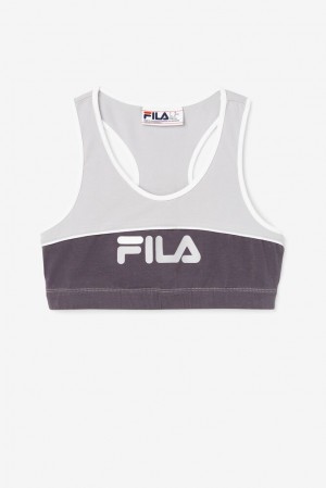 Fila Poesia Bra Top Plateadas Blancas | EFZH48659