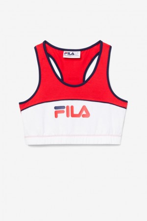 Fila Poesia Bra Top Rojas Blancas | BGQY06324