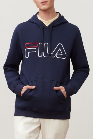 Fila Prati Hoodie Azul Marino Rojas Blancas | POHJ08164