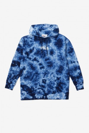 Fila Presley Tie Dye Hoodie Peacoattiedye | SQTW58372