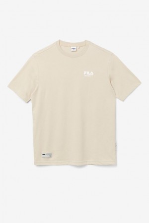 Fila Project 7 Logo T-shirt Beige | EHFS69201