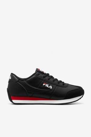 Fila Province Tennis Shoes Negras Rojas Blancas | OSWD97284