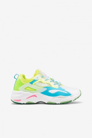 Fila Ray Tracer Lite Sneakers Amarillo Verde Azules | RUMN32984