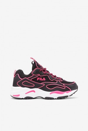 Fila Ray Tracer Neon Sneakers Blk/Pglo/Wht | PSQW30174