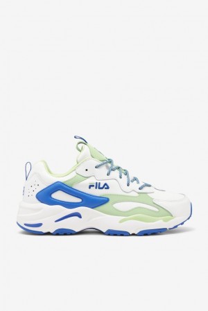 Fila Ray Tracer Sneakers Blancas Azules Verde | YRFU84567