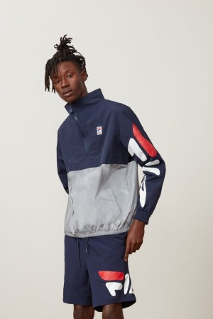 Fila Reece Color-block Zip Peac/Slvr | LMOE94826