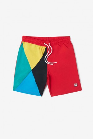 Fila Rhett Swim Short Rojas Negras | WAFK41203