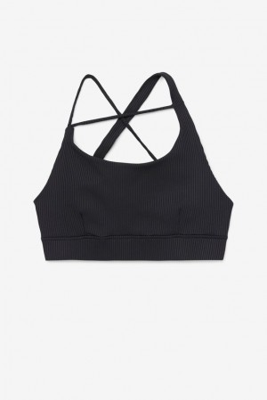 Fila Ribbed Essentials | Sidney Bra Top Negras | MYXZ09738