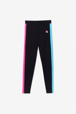 Fila Riviera Legging Negras Rosas Azules | HEKG35109