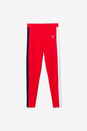 Fila Riviera Legging Rojas Blancas | LTSC57390