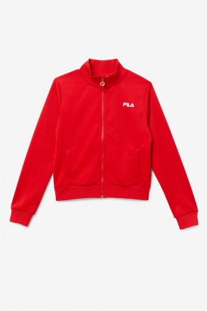 Fila Roopam Track Jacket Rojas Blancas | IREF61280