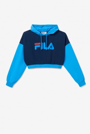 Fila Saachi Hoodie Azules Rojas | HIUE94263