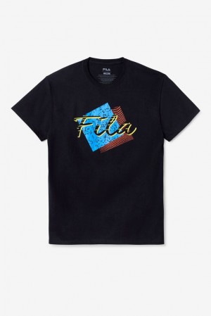 Fila Santa Monica Tee Negras | DWJM30814