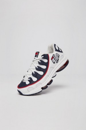 Fila Silva Trainer Tennis Shoes Wht/Fnvy/Fred | VBJC39861