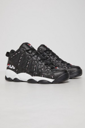 Fila Stackhouse Spaghetti Repeat Sneakers Negras Blancas Rojas | FHJD76089