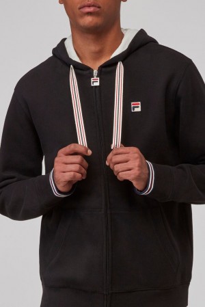 Fila Tenconi Hooded Sweatshirt Blk/Gard | GDHM34891