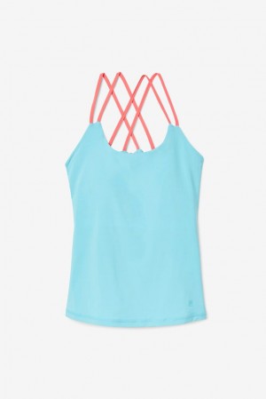 Fila Tie Breaker Multi-strap Cami Tank Azules Rojas | ZCPN90173