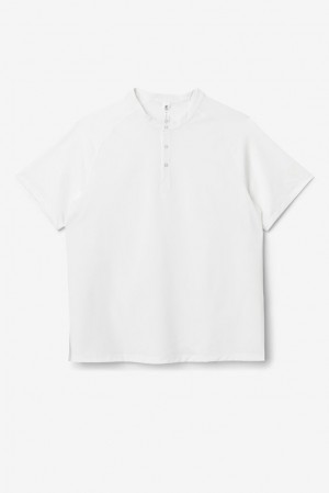 Fila Tie Breaker Short Sleeve Henley Blancas Blancas | ASZY89765