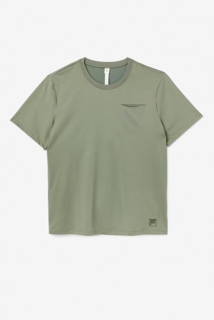 Fila Tie Breaker Vented Crew Verde Gris | YRQZ13825