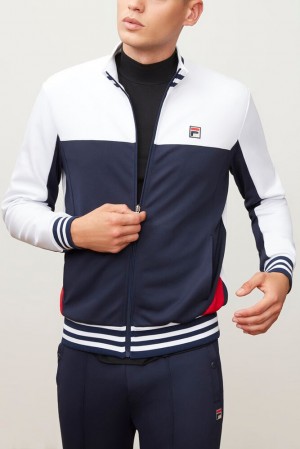 Fila Tiebreaker Track Jacket Wht/Peac/Cred | MISK56893