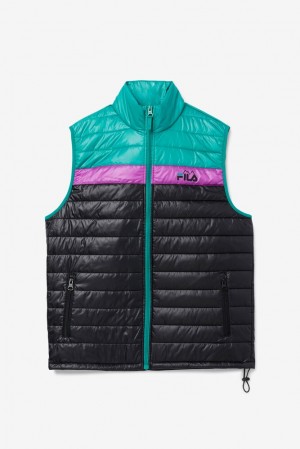 Fila Tri Vest Negras Verde Moradas | JSTX63259