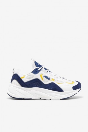 Fila Trigate Sneakers Azules Oscuro Blancas Limón | DCME24673