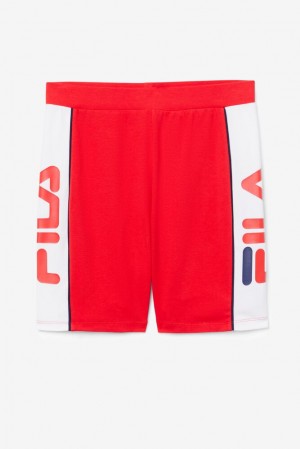 Fila Trina Bike Short Rojas Blancas | CSYT35601