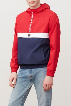 Fila Tucker 1/2 Zip Jacket Cred/Peac/Wht | BNSV26739