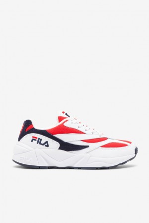 Fila V94m Tennis Shoes Fred/Wht/Fnvy | PKVL46052