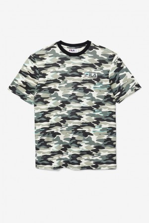 Fila Valentine Camo Tee Negras | PJCB42135