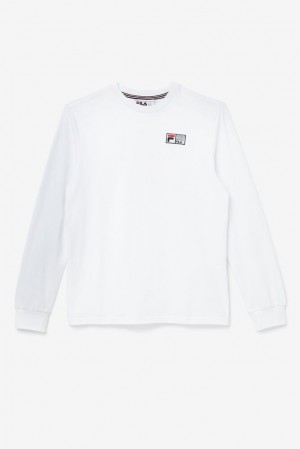 Fila Vesuvius Long Sleeve Tee Blancas Negras Rojas | JHGT13562