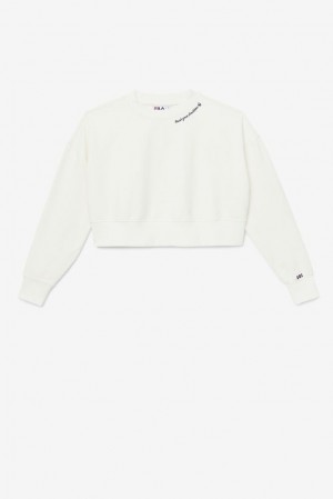 Fila Vitalia Cropped Crew Blancas | GHKX71395