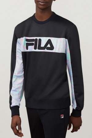 Fila Walter Crew Blk/Plil | OJFZ67453