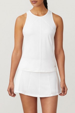 Fila White Line Full Coverage Tank Blancas | YQAL50934