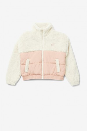 Fila Yauvani Cropped Puffer Jacket Rosas | TAJE63084