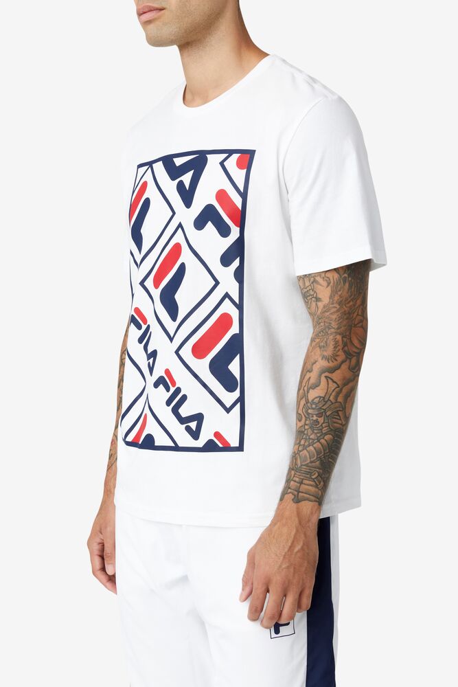 Fila Adao Graphic Tee Blancas | ITBH43501