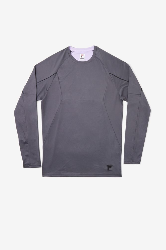 Fila Adrenaline Performance Long Sleeve Crew Gris Oscuro Lavanda | YXLO03581