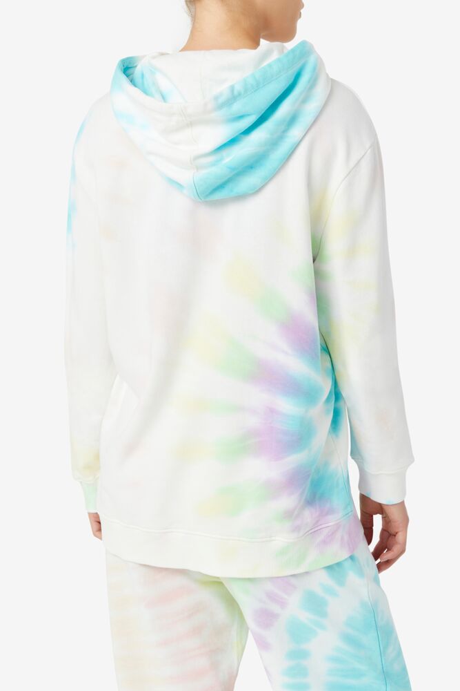 Fila Aerolynn Tie Dye Hoodie Creme | YHDW85349