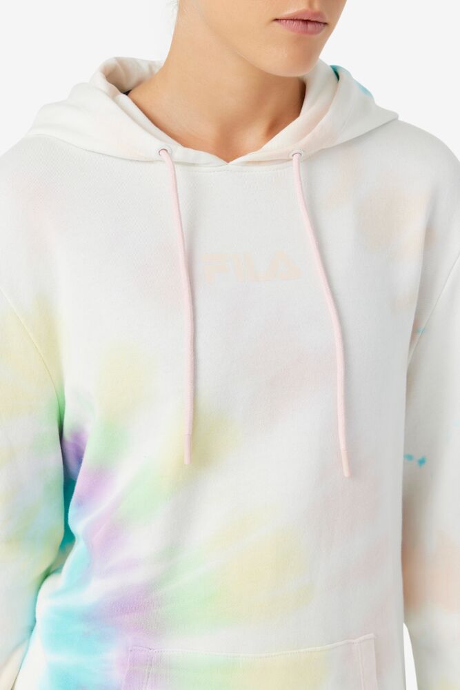 Fila Aerolynn Tie Dye Hoodie Creme | YHDW85349