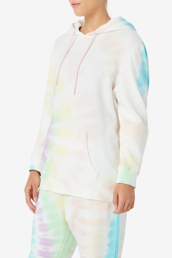 Fila Aerolynn Tie Dye Hoodie Creme | YHDW85349