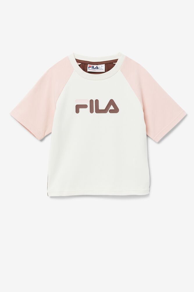 Fila Aisha Tee Verde Menta Rosas | SAZQ93685