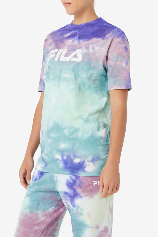 Fila Alivia Tie Dye Tee Azules | ZNLF40569