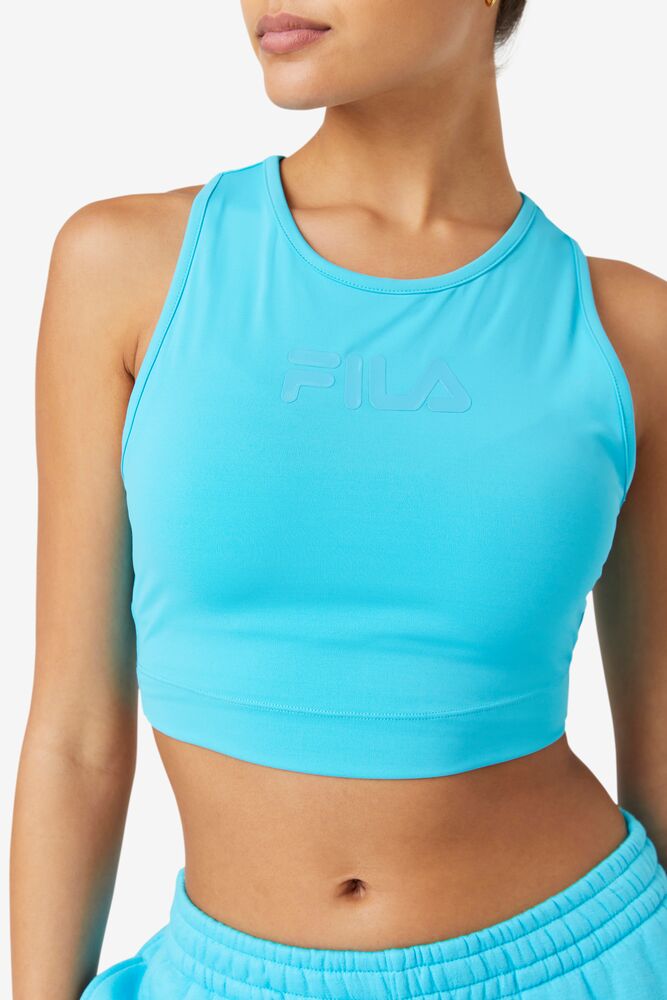 Fila Alva Crop Top Azules | ARWG17932