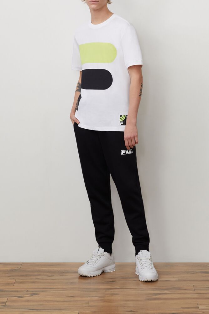 Fila Alvan Tee Wht/Sgrn/Blk | YEXN85476