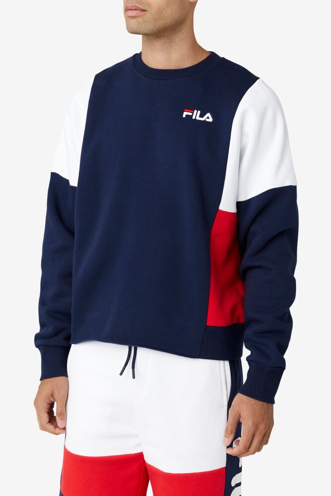 Fila Alwyn Crew Blancas Rojas | OVZB02516