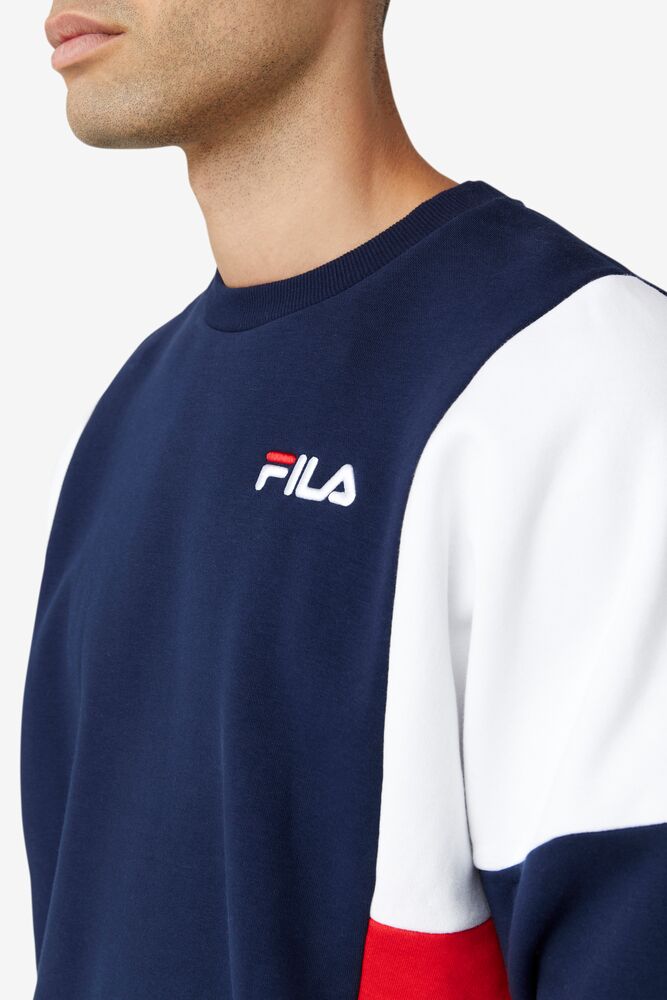 Fila Alwyn Crew Blancas Rojas | OVZB02516