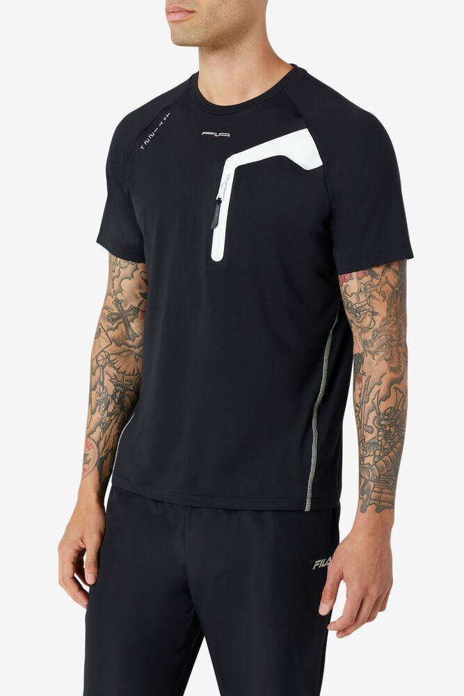 Fila Arcturus Tee Negras Blancas | SWMK80249